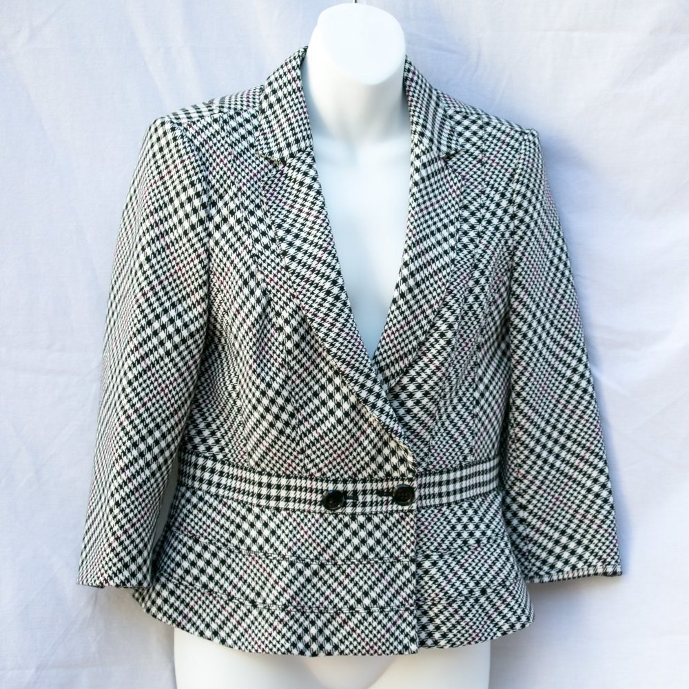 White Black Brand Lined Jacket